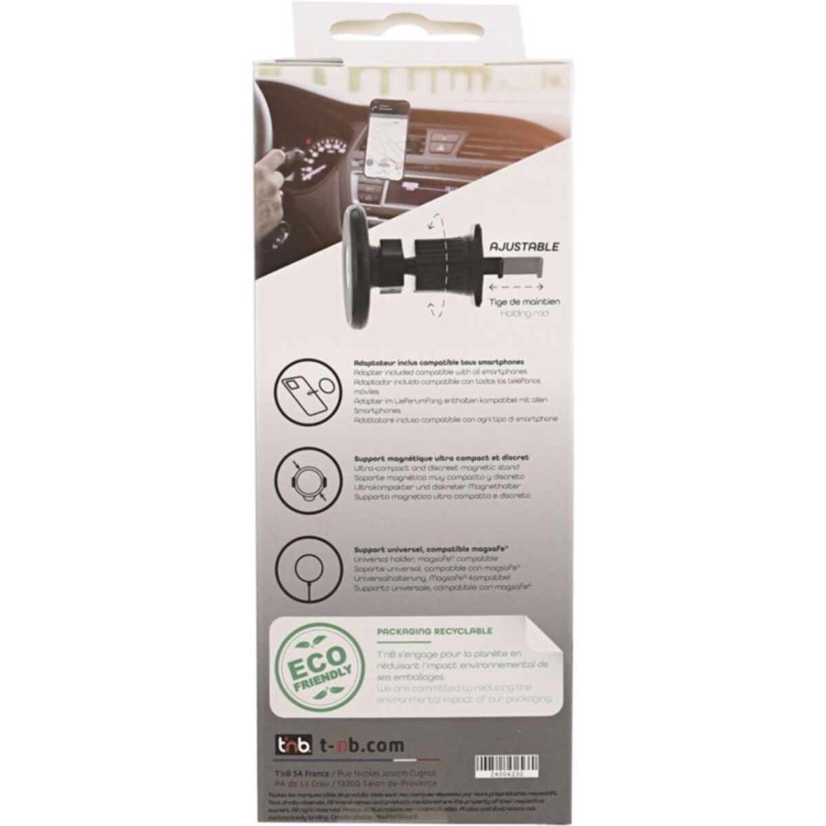 Support smartphone TNB Magsafe pour grille d'aération noir