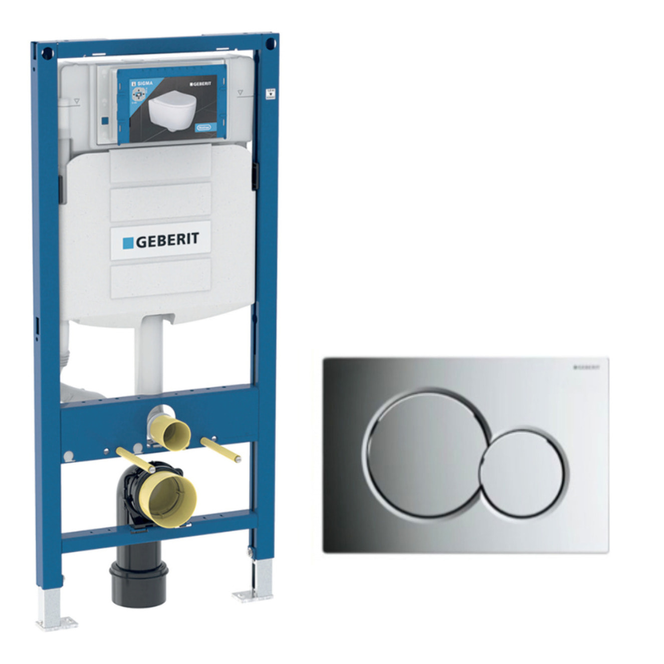 Pack Geberit  DuoFix 320 + Plaque de Commande Sigma 01 Chrome (SETUP320-PRO2)