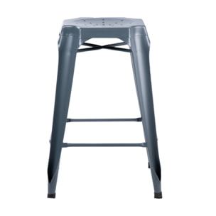 Tabouret de bar en métal noir ou gris au style industriel - STEAL