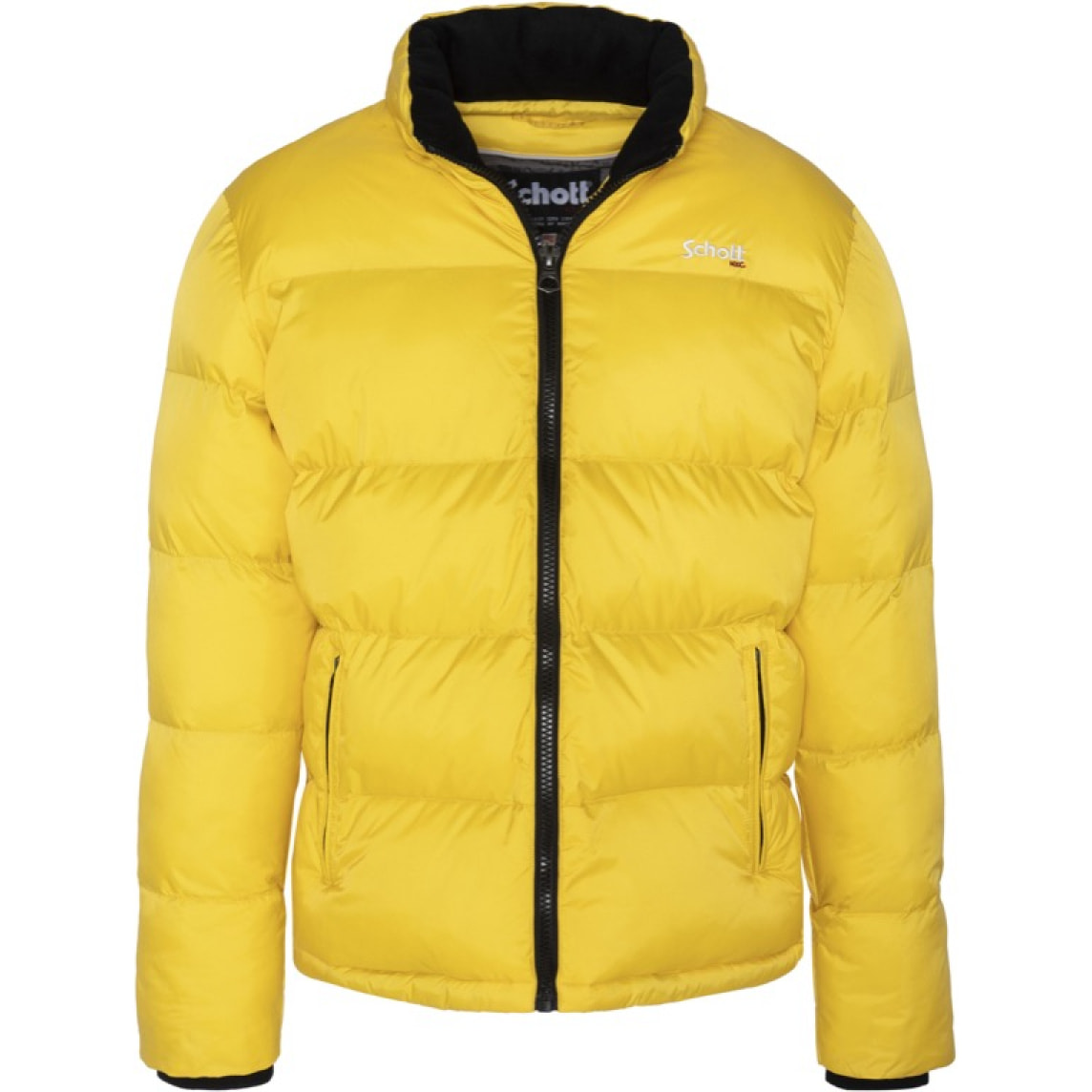 IDAHO SIMPLE PADDED JACKET W/ SCHOTT NYC CHEST EMBROIDERY  100% NYLON Giallo