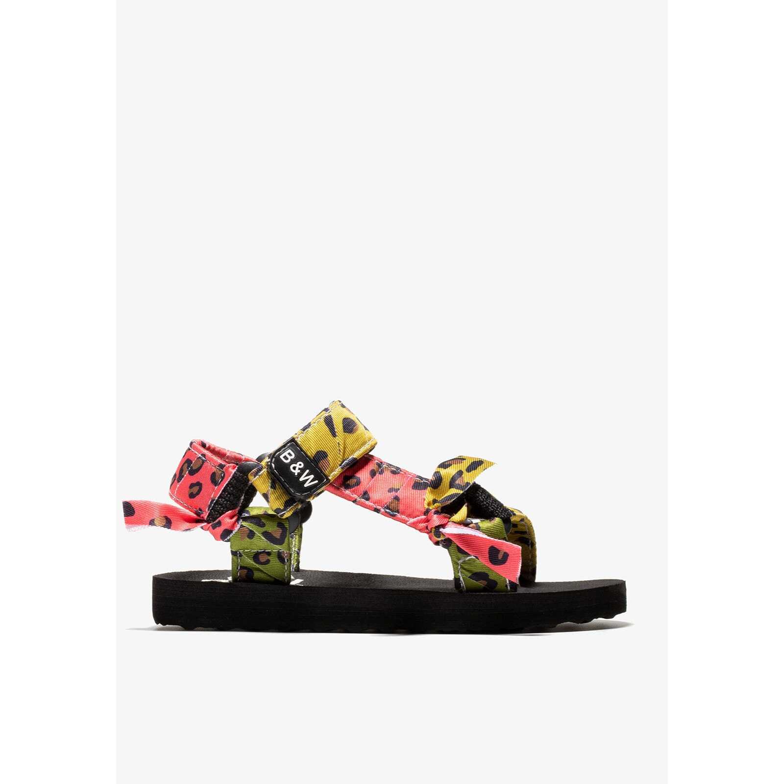 Sandalias Textil Leopardo Multicolor