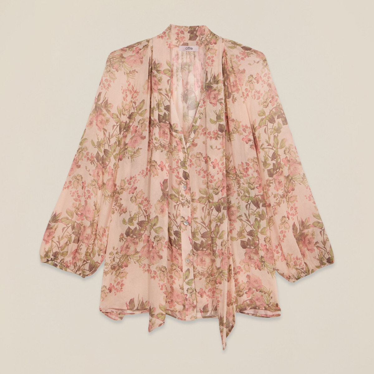 Oltre - Camisa de viscosa estampada - Rosa