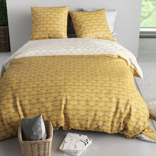 Parure housse de couette 3pcs polycoton rachel
