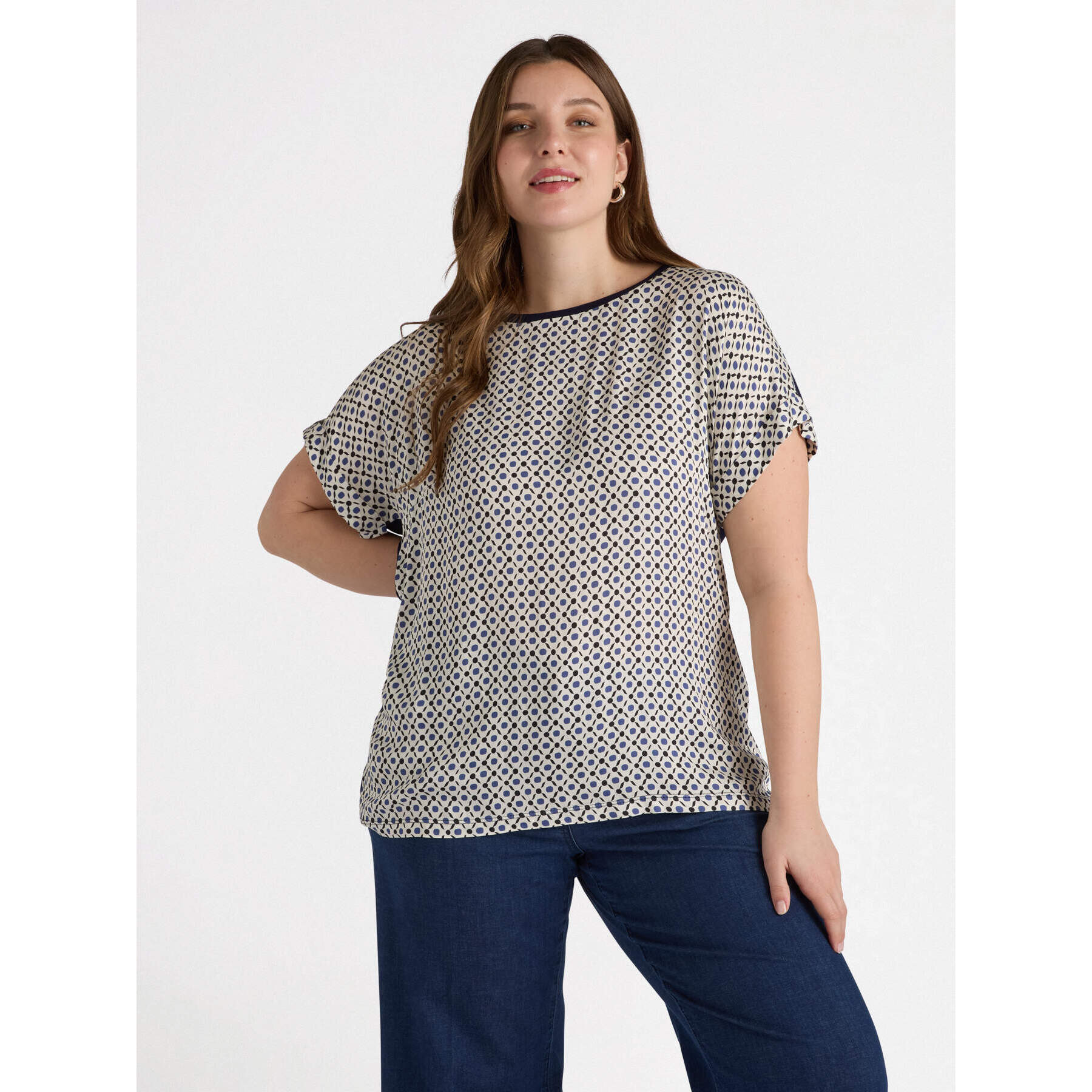 Fiorella Rubino - Blusa con estampado - Azul