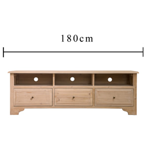 Console con 3 Cassetti. Larghezza 180 Cm - Pezzi 1 - 180X60X45cm - Colore: Dorato - Bianchi Dino - Decori Casa E Complementi