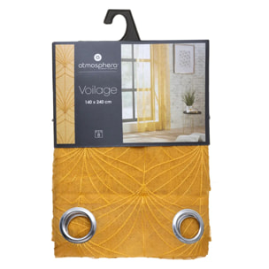 Voilage "Mia" jaune moutarde 140x240cm