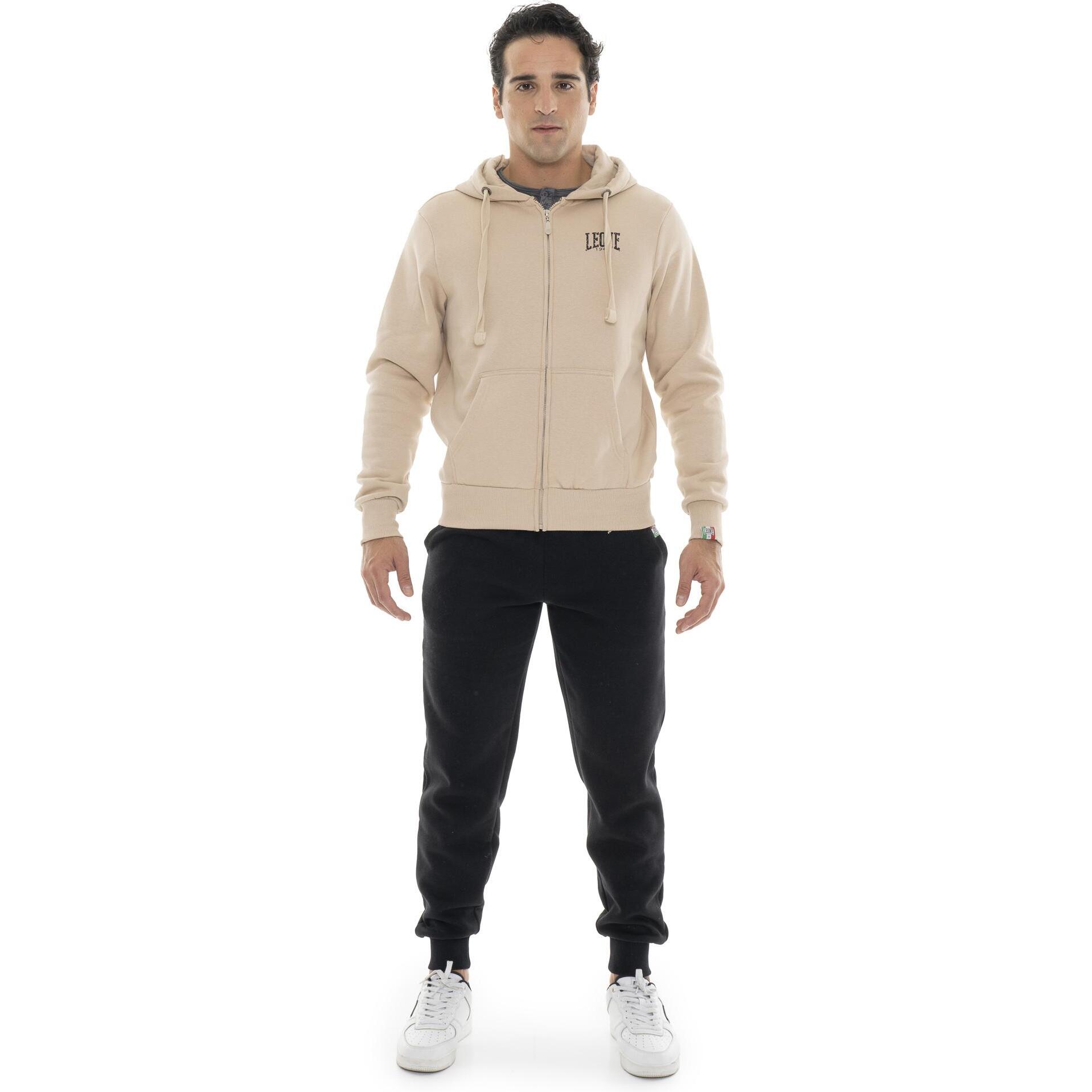 Tuta da uomo con cappuccio e zip Leone 1947 Apparel Vintage Small Logo