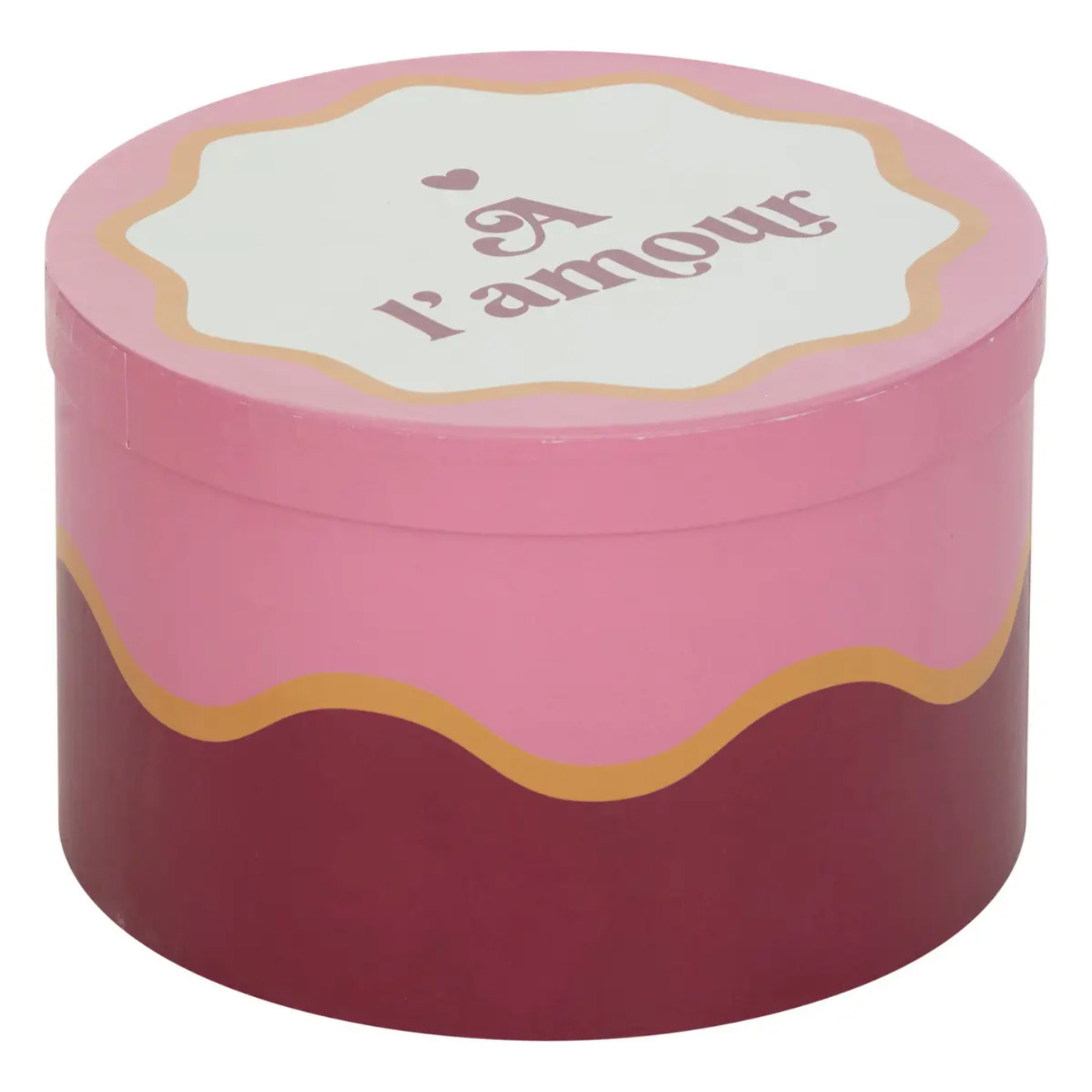Lot de 4 boîtes Cherie rouge 25x15cm