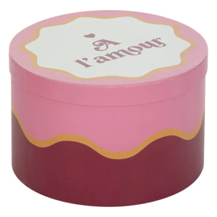 Lot de 4 boîtes Cherie rouge 25x15cm