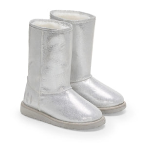 Superga - Botas Niña Gris - 4035 Microfiber Lame