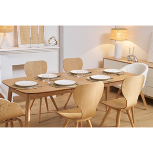 Table à manger extensible frêne L130-190 cm NORDECO