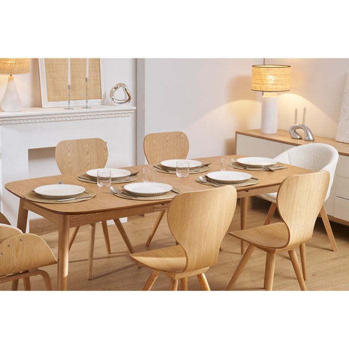 Table à manger extensible frêne L130-190 cm NORDECO