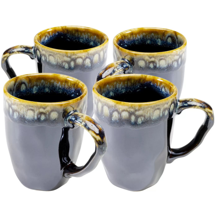 Mugs Lio bleus set de 4 Kare Design