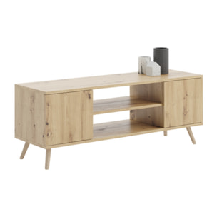 Mobile porta TV Focus in rovere artisan con gambe in faggio