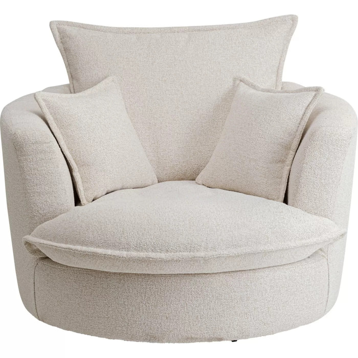 Fauteuil pivotant Joy crème Kare Design