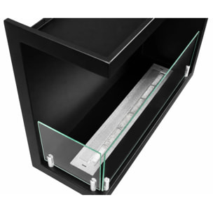 Sutri 60 - Camino a Bioetanolo da Incasso Angolare Sinistro 60x45x22,4 cm con Bruciatore 1,5lt in Acciaio