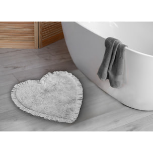 Tappeto Bagno A Forma Di Cuore Matilde Grigio