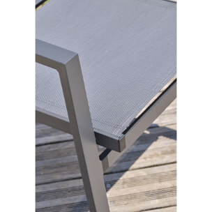 FLORIDE - Fauteuil de jardin empilable en aluminium