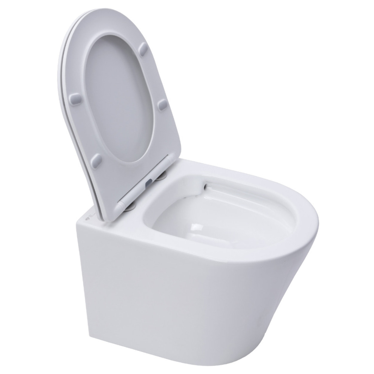 Pack WC Bâti-support V-Fix Core + WC Swiss Aqua Technologies Infinitio sans bride + Plaque, Blanc brillant (V-FixInfinitio-1)