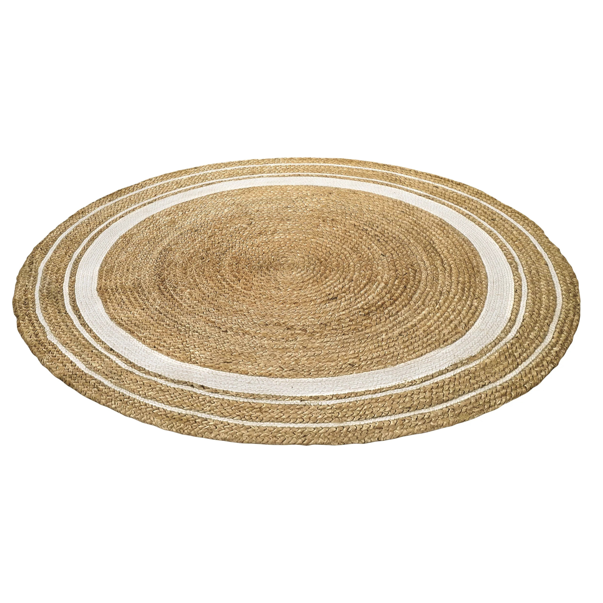 Tapis rond ∅120cm en jute - Blush