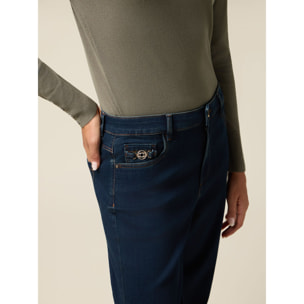 Oltre - Jeans boyslim de lavado azul oscuro - Azul