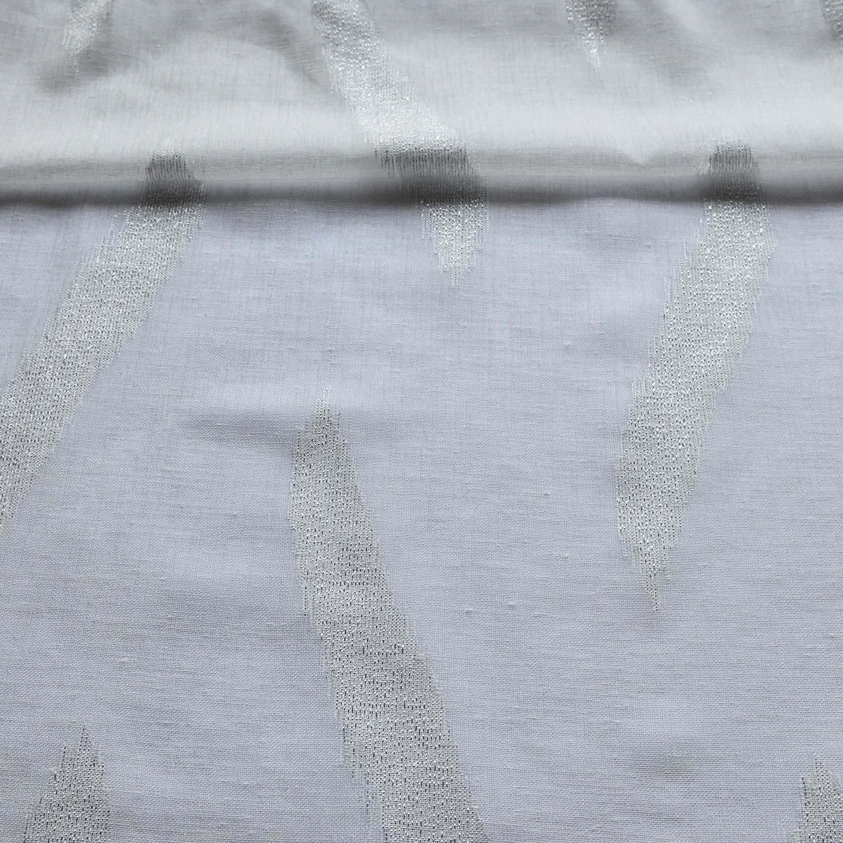 Tissu jacquard géométrique - Argent