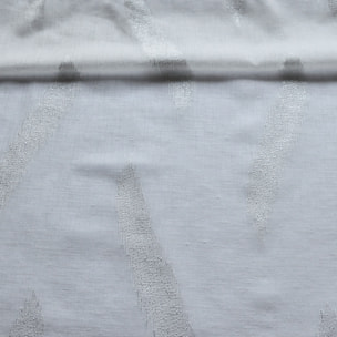 Tissu jacquard géométrique - Argent
