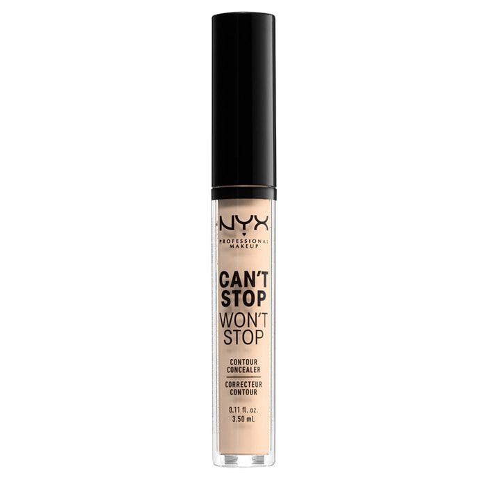 NYX Professional Makeup Anti-Cernes et Correcteur Can't Stop Won't Stop Contour Concealer Light Ivory