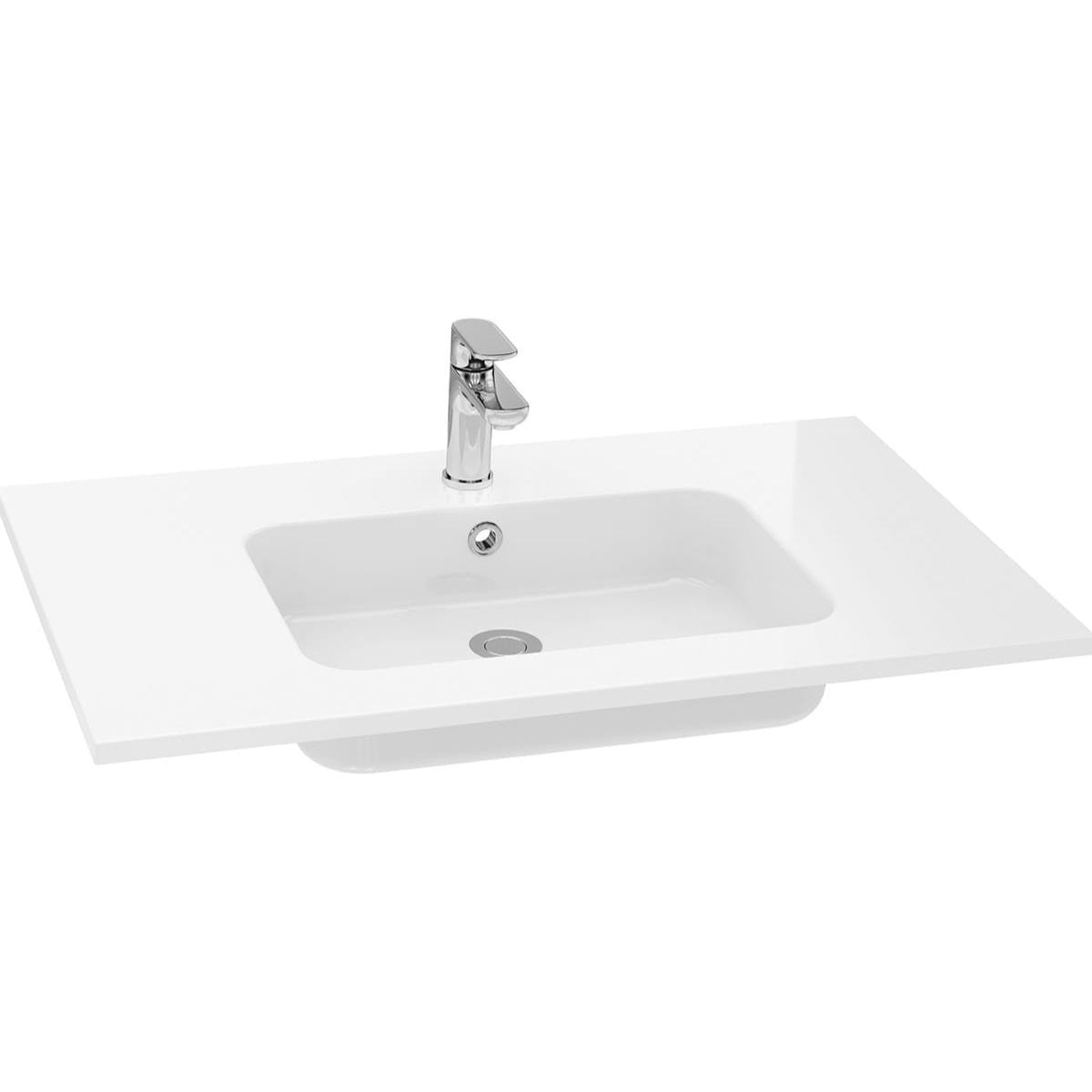 Meuble de salle de bain suspendu double vasque intégrée 120cm 2 tiroirs  Vert olive + miroir - Hudson - Homifab