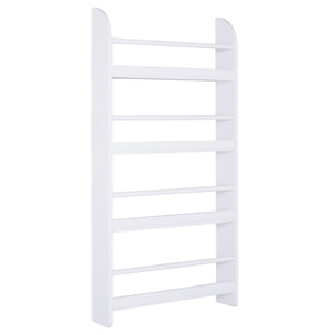 Librerías de Pared con 4 Estantes de Madera 59x12x113cm Blanco