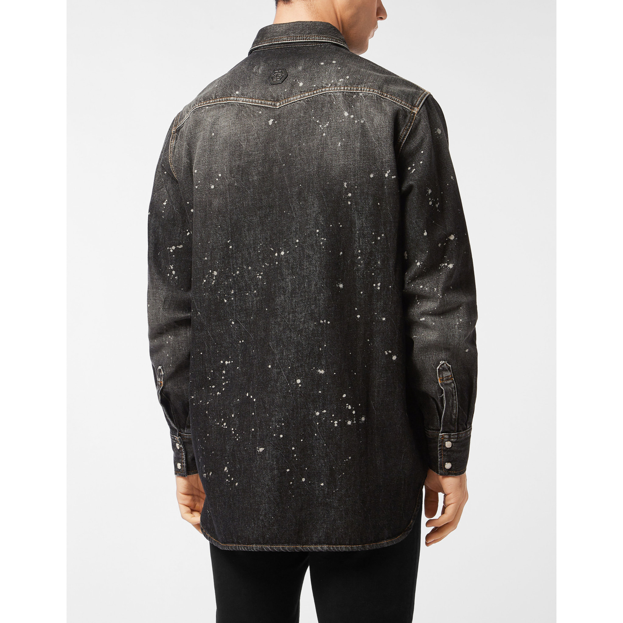 PHILIPP PLEIN Denim Shirt Ls