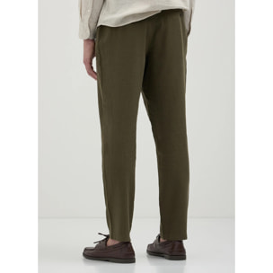 Pantalone chino in lino