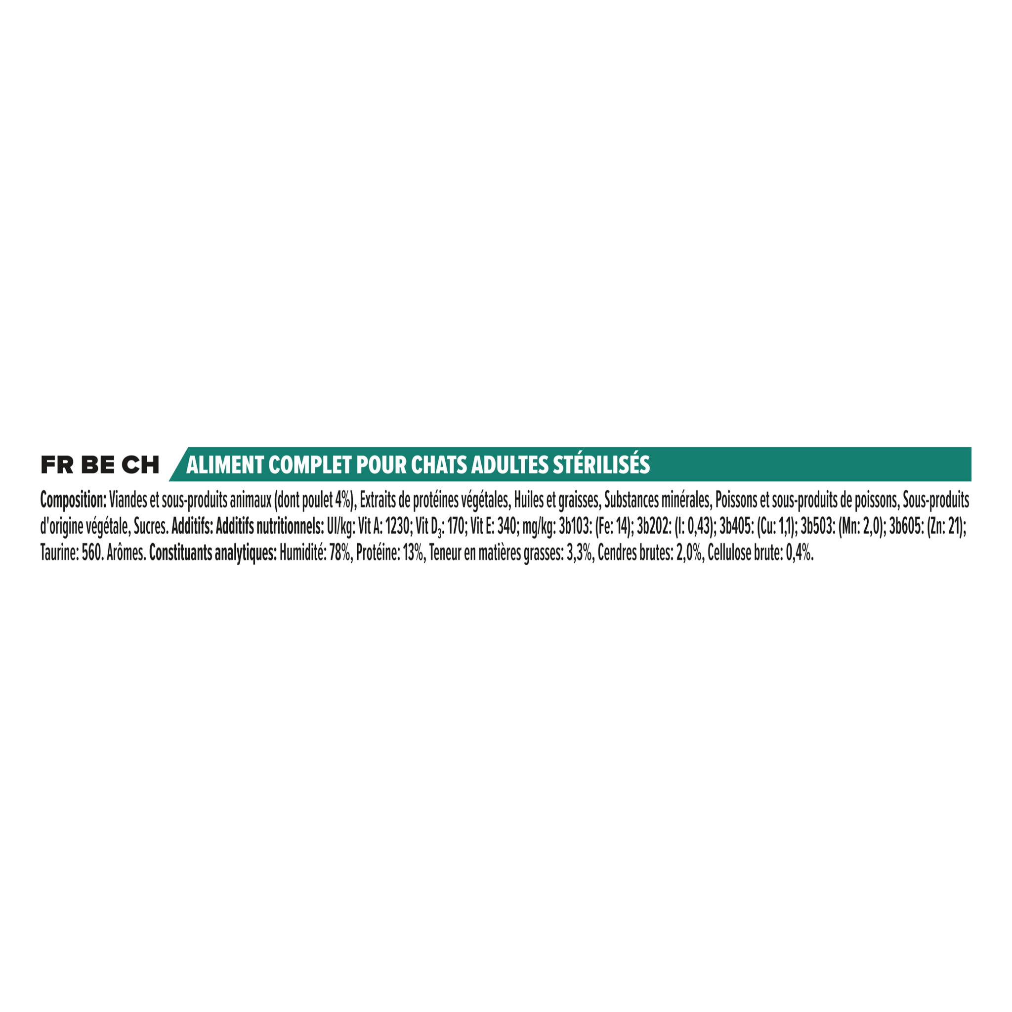PRO PLAN Nutrisavour Sterilised - Au Poulet - Pochons pour chat adulte 10 x 85 g