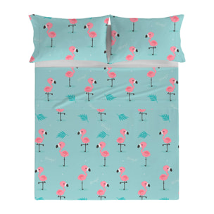 Sábana encimera Mr.Wonderful Flamingos - 100% algodón -