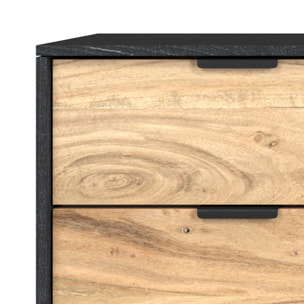 Meuble TV en bois d'acacia et métal 90 cm - Jakson