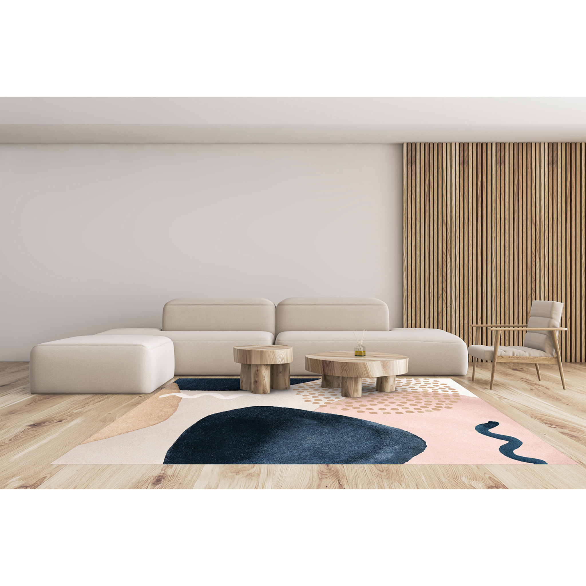 Alfombra de vinilo CERAMIKO, Katerina, diseño moderno 70x100 cm