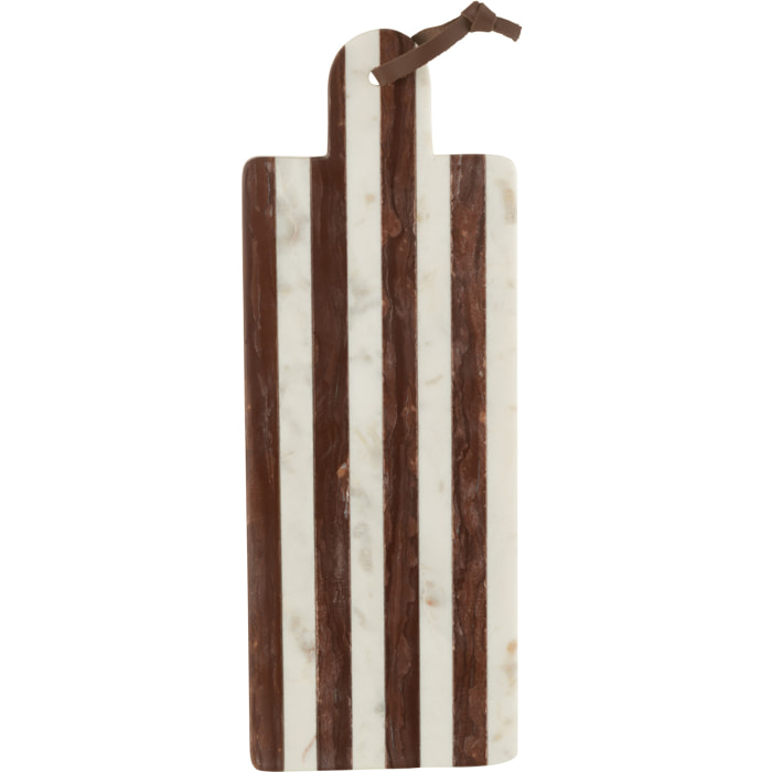 J-Line planche Marbre - pierre - blanc/brun