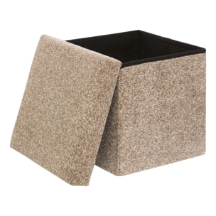 Pouf Coffre Pliable Oxia 38x38cm Marron Tonka