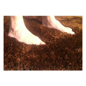 Tapis shaggy fait main motif uni BOBE