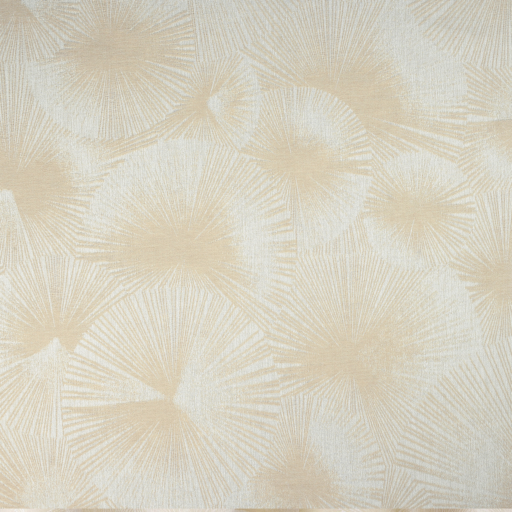 Tissu jacquard motif soleil - Beige