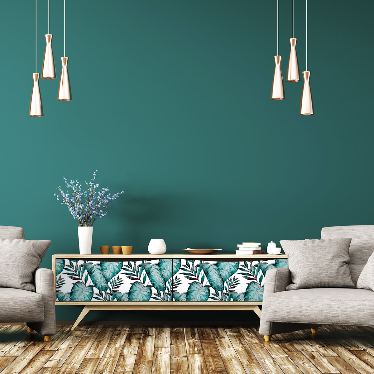 Sticker meuble tropical Huahine 40 x 60 cm