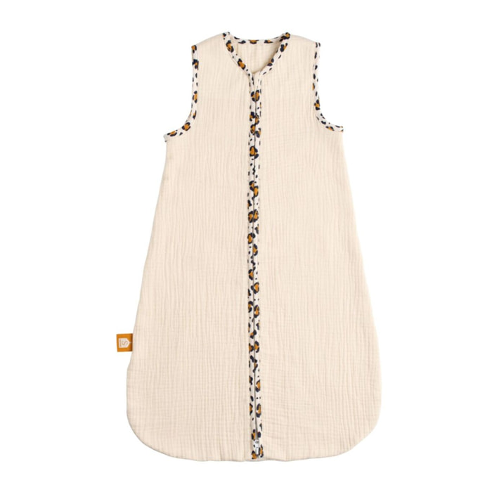 Gigoteuse bébé été en gaze de coton détails léopard