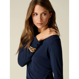 Oltre - T-shirt misto cashmere - Blu