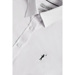 Camisa blanca oxford Slim fit con logo Rigby Go