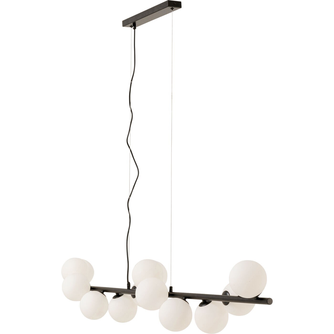 Suspension Scala Balls 150cm noire et blanche Kare Design
