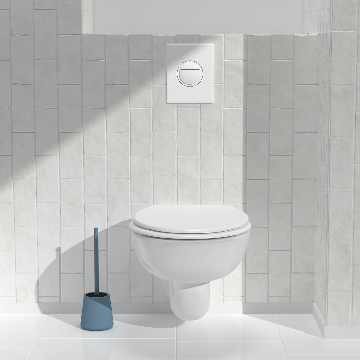 Brosse WC Colorama ronde D.11,5cm bleu