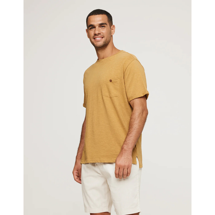 Camiseta Manga Corta Mostaza - Button