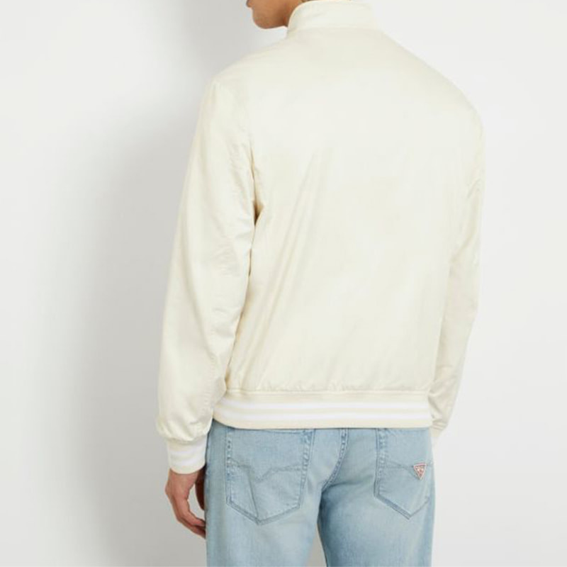 Veste - logo en relief - style décontracté - crème