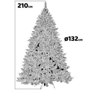 Boemia - Albero di Natale con pigne in PVC ø132x210H cm, 1156 rami