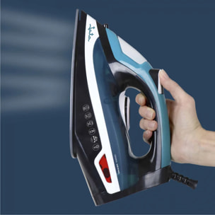Plancha de vapor JATA JEPL1221 con suela cerámica. Vapor vertical. Antical. 2400 W
